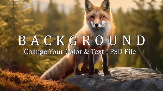 PSD photo fox generative ai