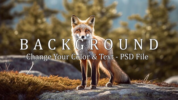 PSD photo fox generative ai