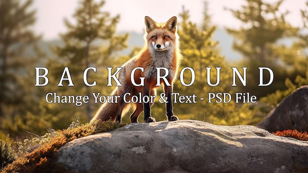 PSD photo fox generative ai