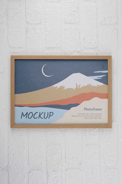 Photo frame design mockup