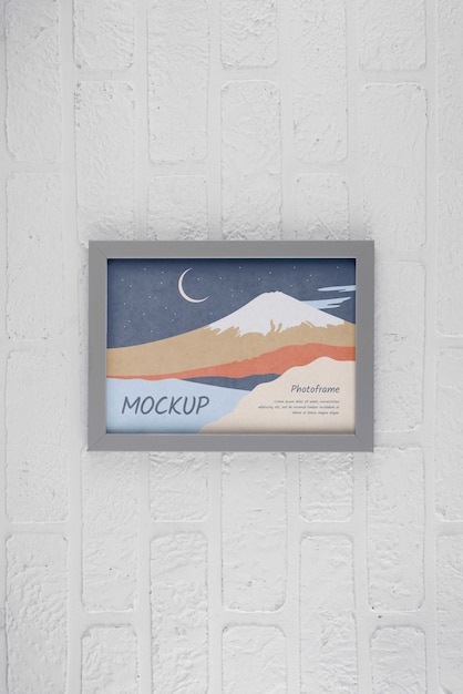 Photo frame design mockup