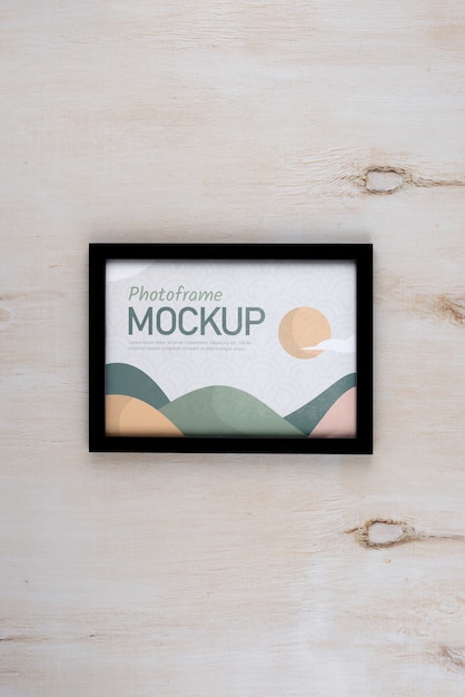 PSD photo frame design mockup