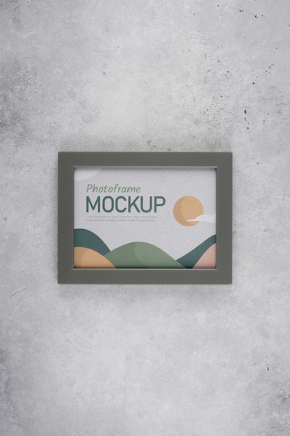 PSD photo frame design mockup