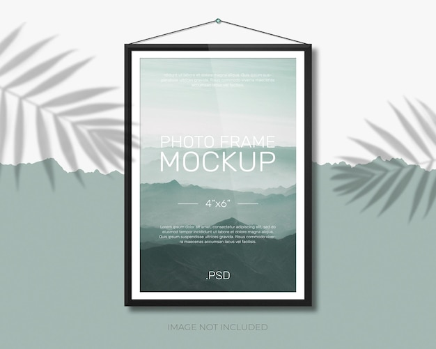 PSD photo frame mockup design