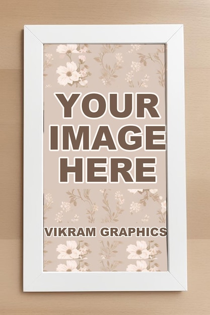 PSD photo frame mockup empty photo frame image mockup