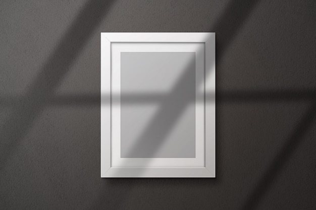 Photo frame mockup on a wall