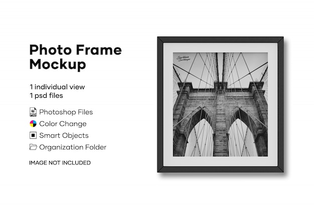 PSD photo frame mockup