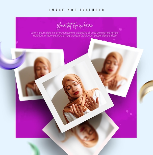 PSD photo frame mockup