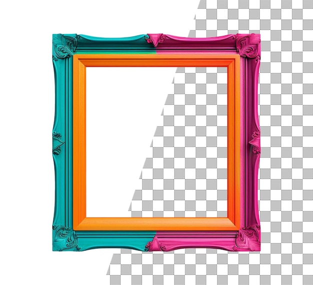 PSD photo frame object with transparent background