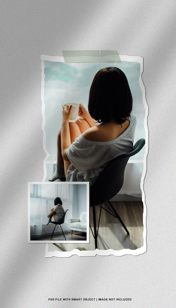 photo frame polaroid mockup premium psd