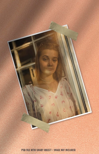 photo frame polaroid mockup template premium psd