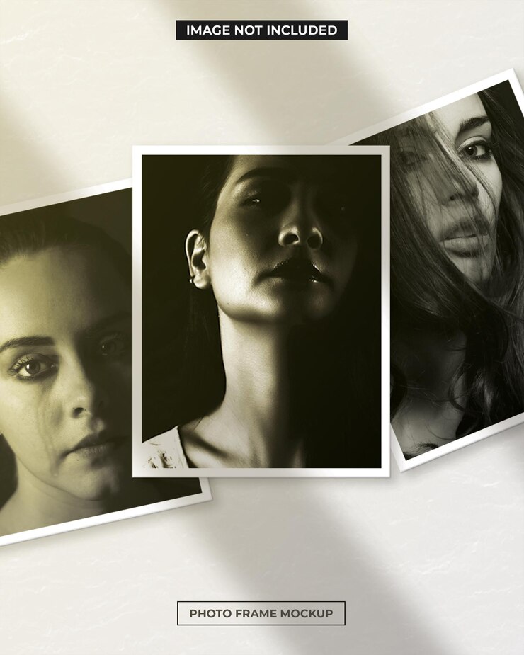 PSD photo frame polaroid mockup