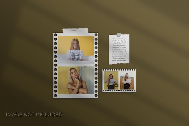 Photo frame set mockup premium psd