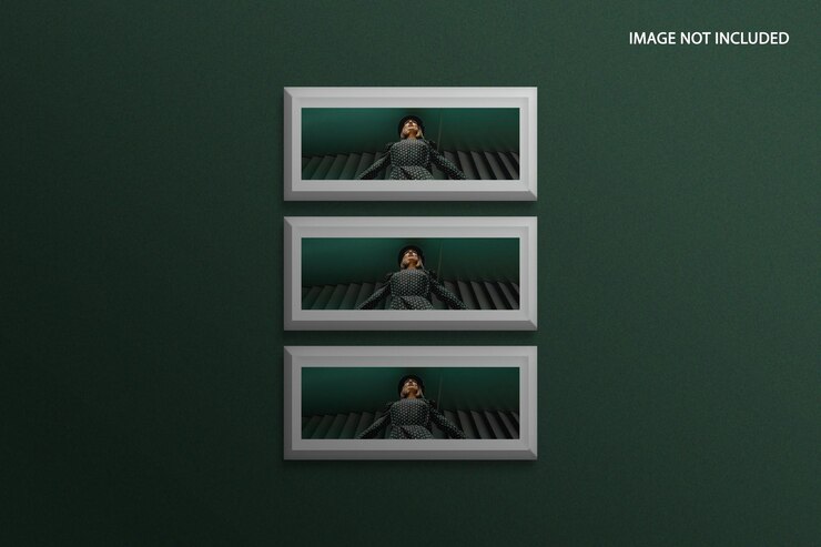 PSD photo frame set mockup
