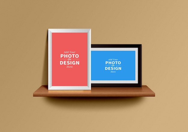 PSD photo frame shelf