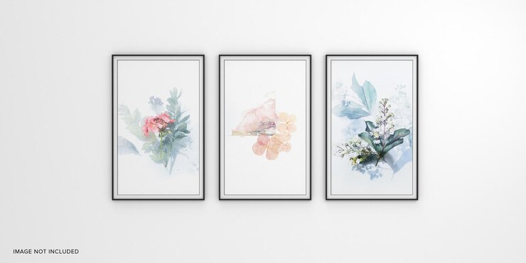 Photo Frames Isolated On The White Wall Creative Mood Board Frames Mockup 3d Rendering