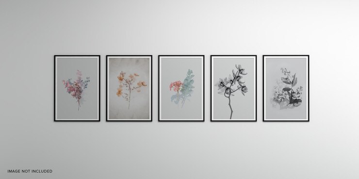 Photo Frames Isolated On The White Wall Creative Mood Board Frames Mockup 3d Rendering