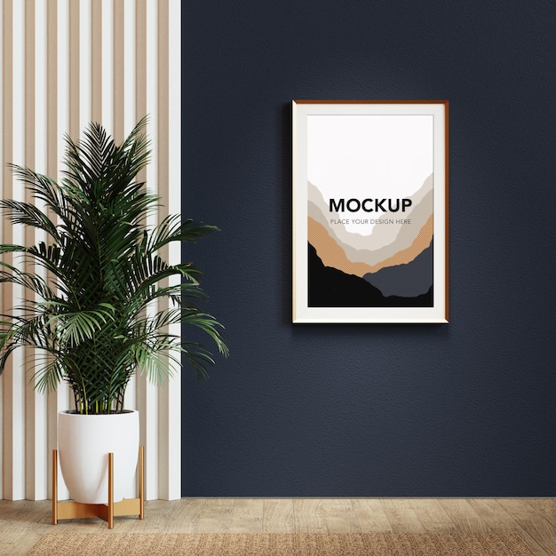 Photo frames mockup 3d rendering