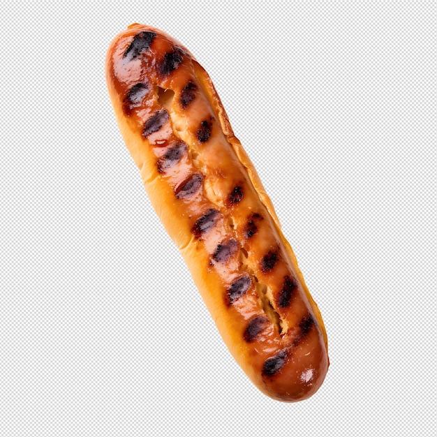 Photo of fresh and tasty french hot dog without background