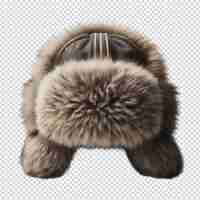 PSD a photo of a fur hat and a fur hat