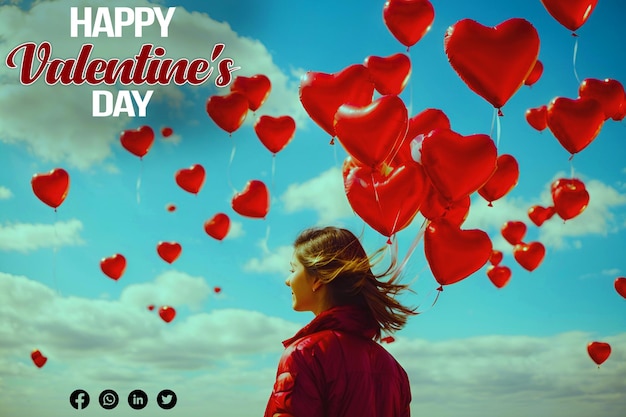 PSD foto banner festivo del giorno di san valentino