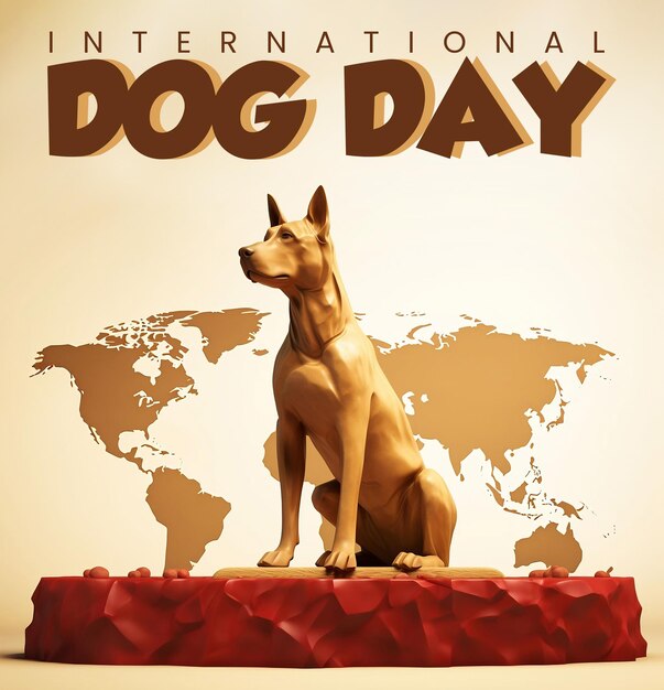 Photo international dog day dog day background