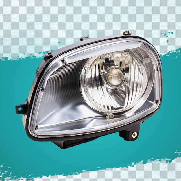 PSD photo led headlight of white auto