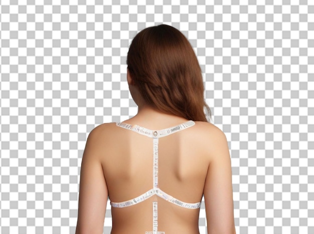 PSD Фотографические маркировки бесплатные фото задний вид женщины, позирующей во время ношения формы тела женской груди перед пластической хирургией мамопластики