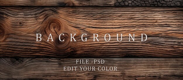 Photo of old pine wood planks brown colored grunge texture detail