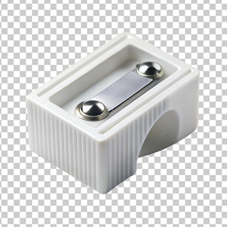 PSD photo of one pencilsharpener on a over white background