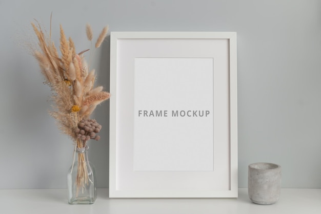 Photo  Picture Frame Mockup Minimal Interior