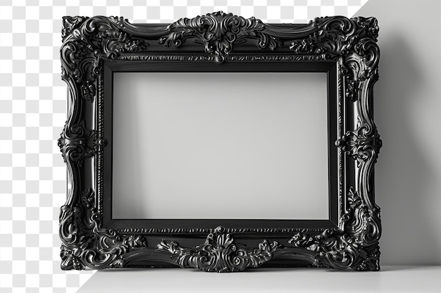 PSD photo of picture frame on transparent background