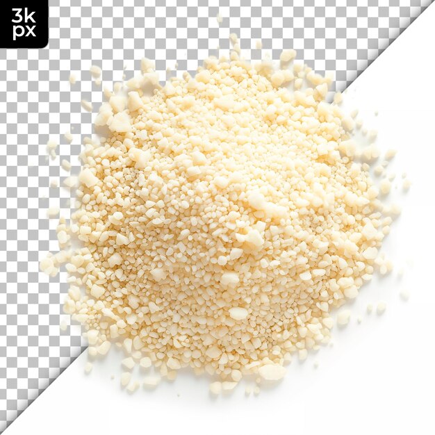 PSD a photo of a pile of salt and a pile of seeds