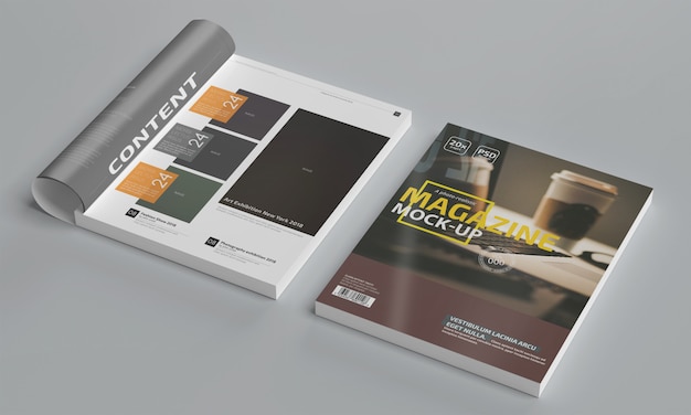 Photo-realistic magazine mockup