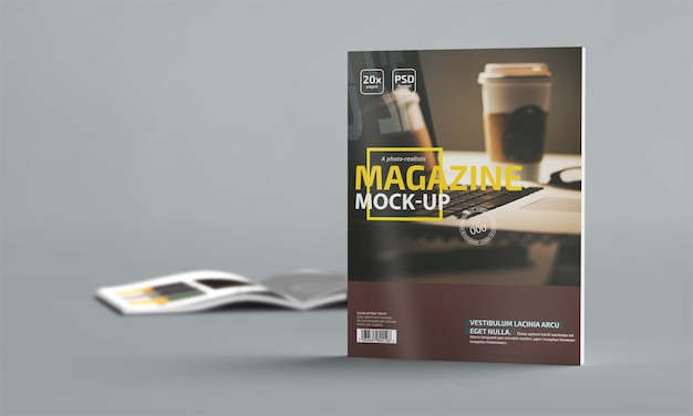 Photo-realistic magazine mockup