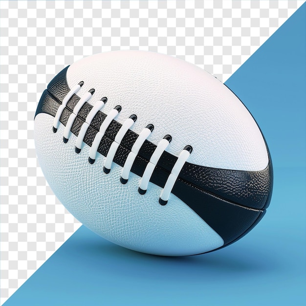 Foto di una palla da rugby su sfondo trasparente
