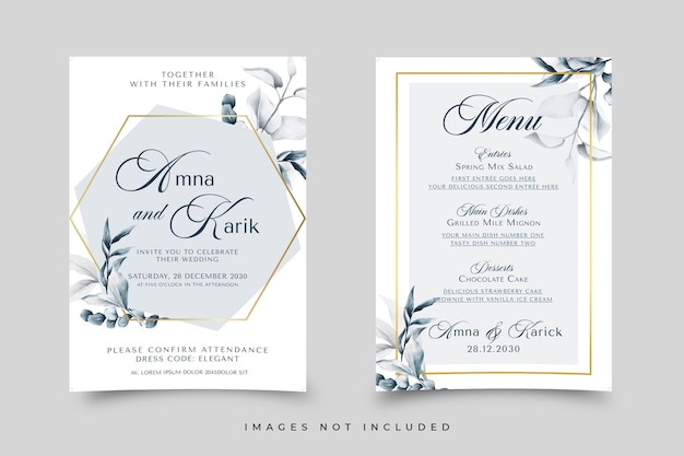 PSD photo wedding invitation template