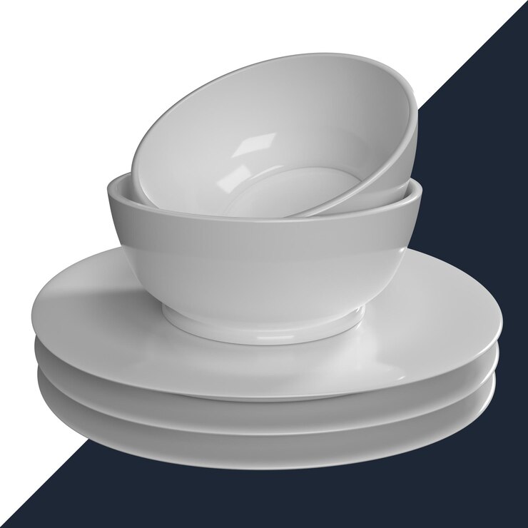 PSD photo of white clean bowl