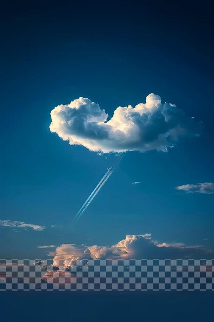 Foto di nuvole bianche in cielo blu su uno sfondo trasparente