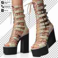 PSD a photo of a womans high heeled shoes