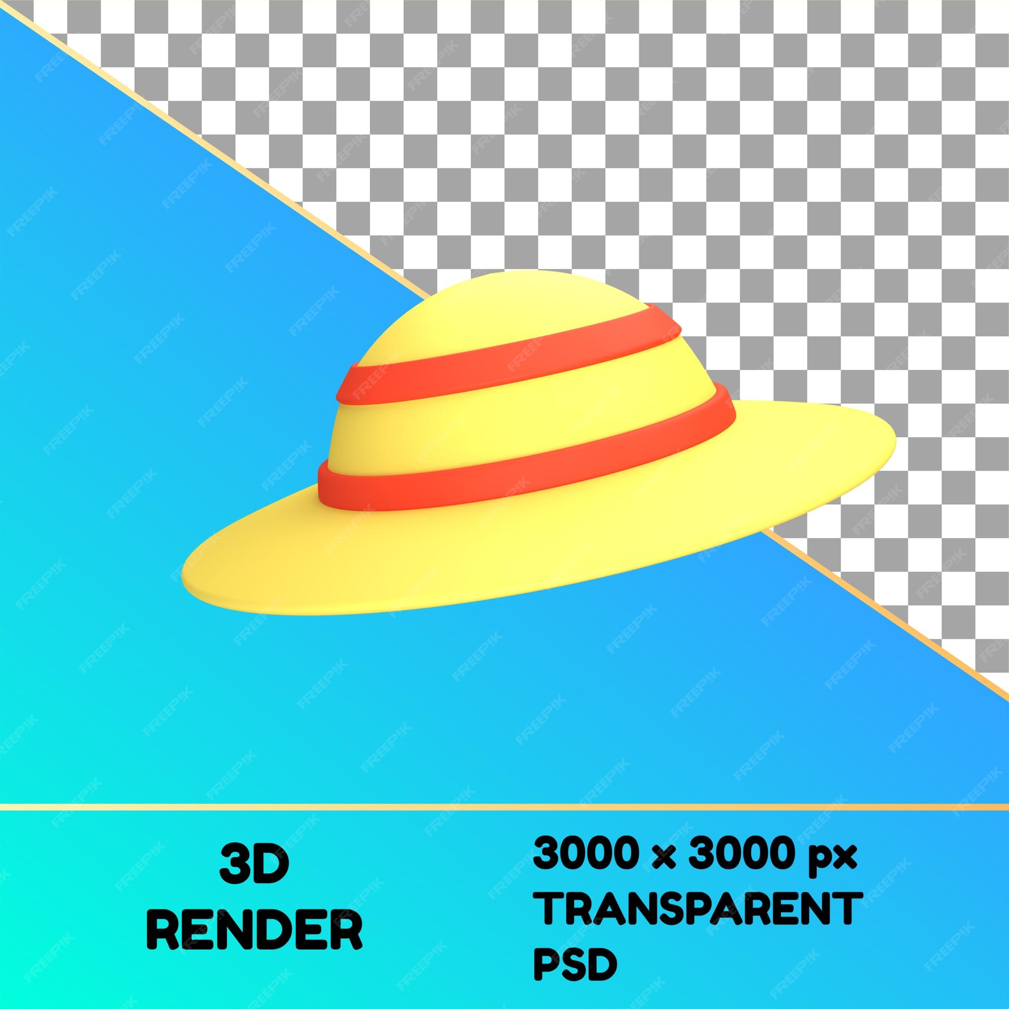 Premium PSD  A photo of a yellow hat with the word render on it