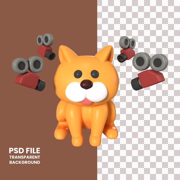 PSD 사진 측정 3d 일러스트레이션 아이콘