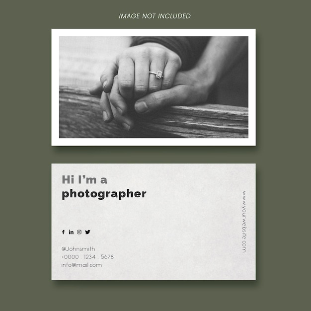 PSD photographer business card psd template