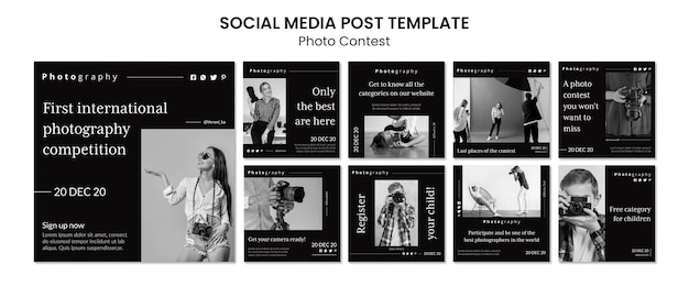 PSD photography contest social media post