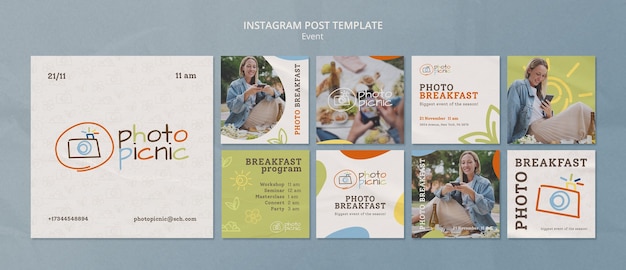 PSD photography event instagram posts