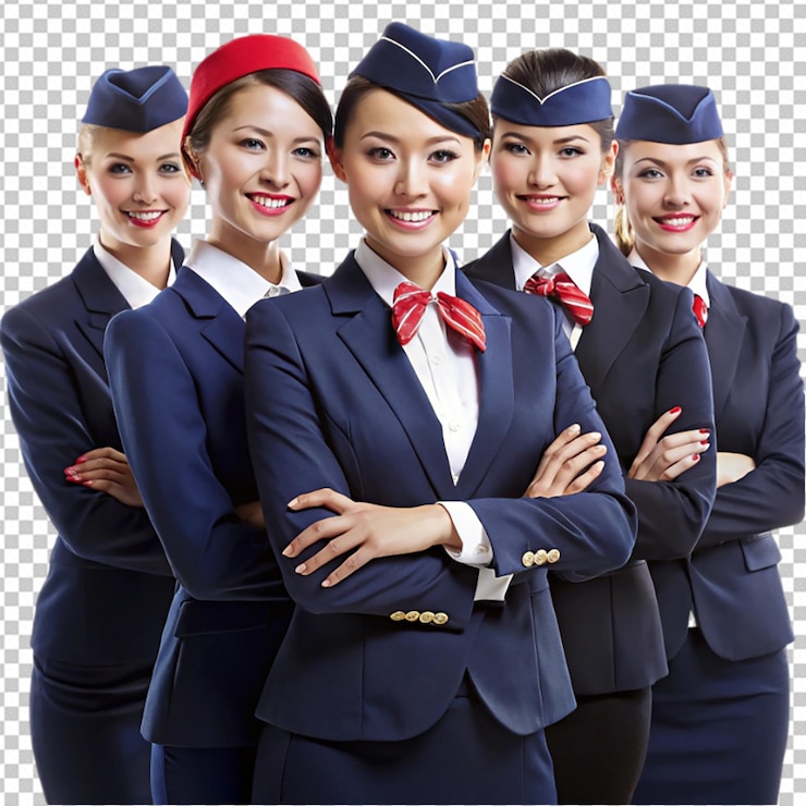 PSD фотография профессиональных стюардесс png