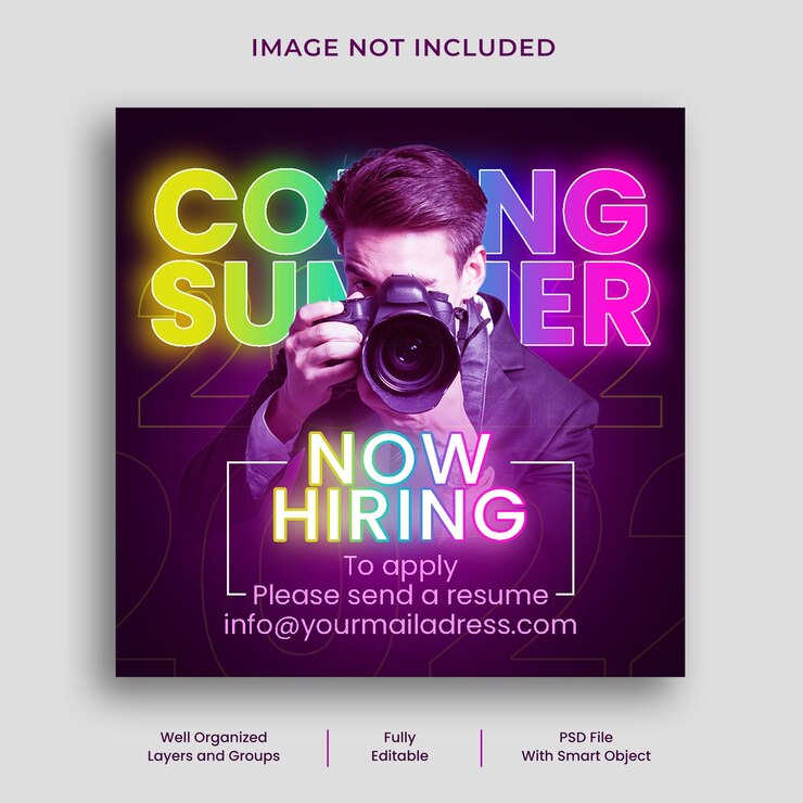 Photography Social Media Post template banner design