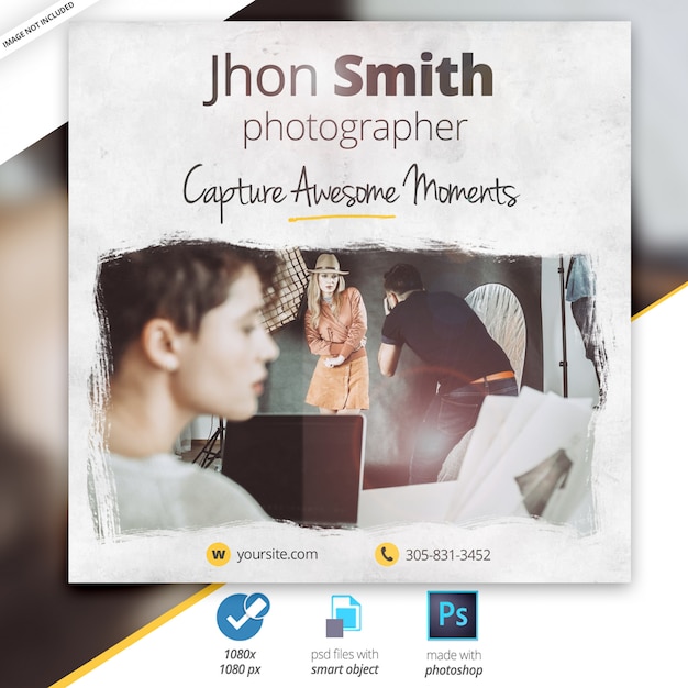 Photography web instagram banner post