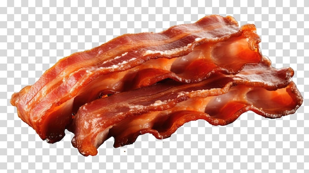 Photorealistic bacon on transaprent background