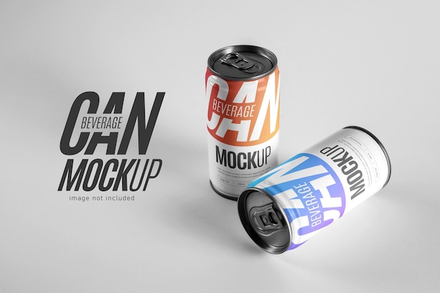 Lattina fotorealistica per bevande mockup premium